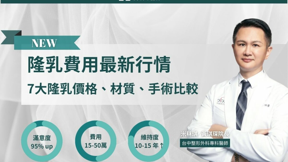隆乳費用最新行情｜7大隆乳價格、材質、手術快速比較