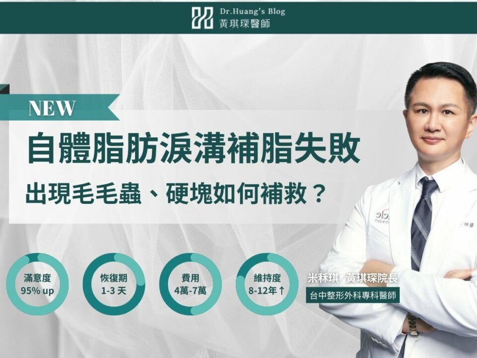 自體脂肪淚溝補脂失敗出現毛毛蟲、硬塊？Dcard、PTT網友求解淚溝補脂補救方式