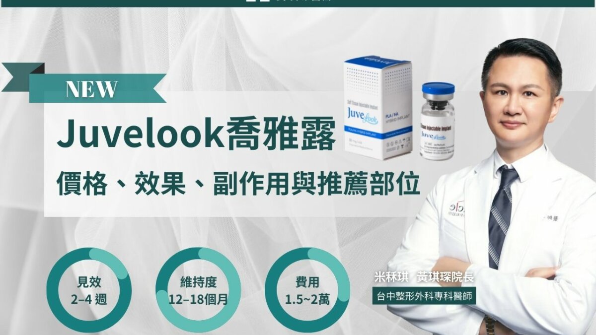 Juvelook喬雅露（新童妍），專業醫師解析價格、效果、副作用與推薦部位